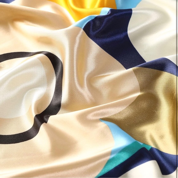 Satin Silk Scarf - Large Hair Bandana, Sleeping Wrap for Women - Picture 4 of 5